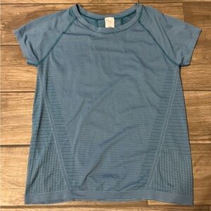 Athleta athletic Blue Striped Shirt women's size small